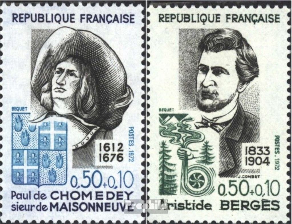 Briefmarken Frankreich 1972 Mi 1782-1783 (kompl.Ausg.) postfrisch Persönlichkeiten