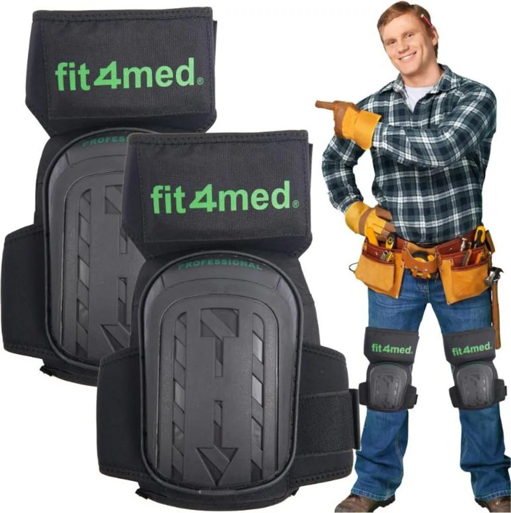 Genouillères de Protection avec Gel - Coques de Travail Noires 2 Unités