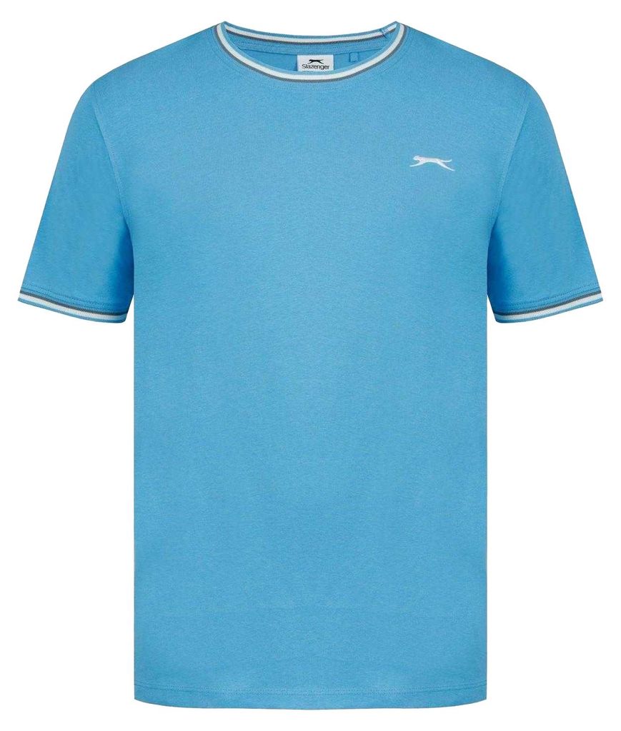 Slazenger - T-Shirt für Herren, Baumwolle GT16801 (L) (Leuchtendes Blau)