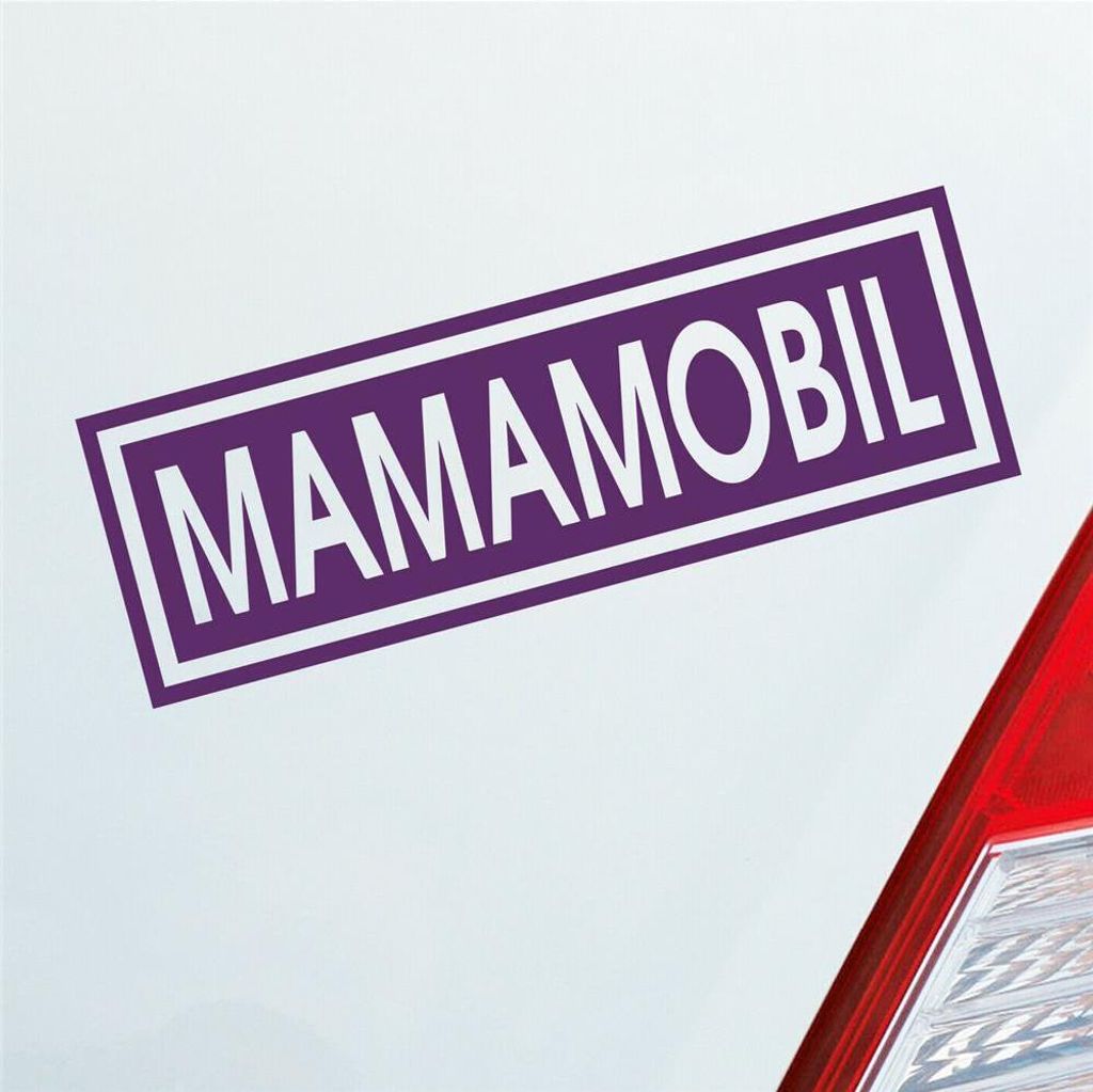 Auto Aufkleber Mamamobil Mama Papa Oma Opa Enkel Familie Liebe 15x5 cm Lila Sticker Heckscheibenaufkleber