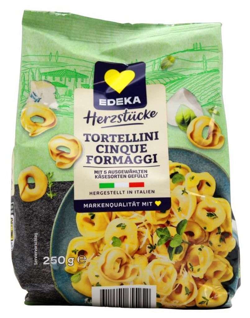Herzstücke Tortellini Cinque Formaggi Pasta, 12er Pack (12 x 250g)