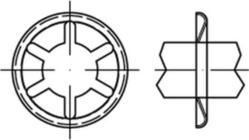 Anneau de serrage bruni 12x21x1,8 Reyher 88122 FFE pour montage mécanique
