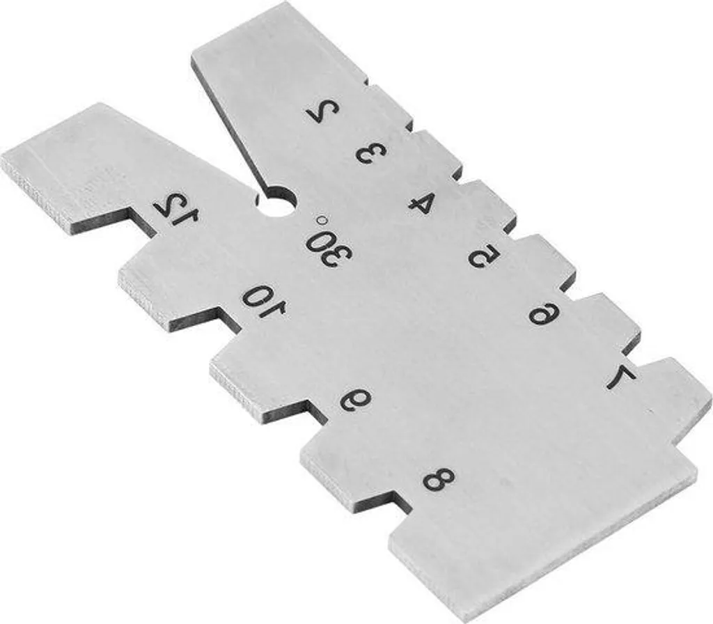 Jauge de filetage et calibre de rectification 30° en Inox de Qualité