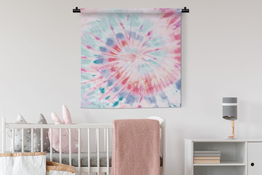 MuchoWow® Wandteppich Wandbehang Sommer - Krawattenfärbung Produktbild 