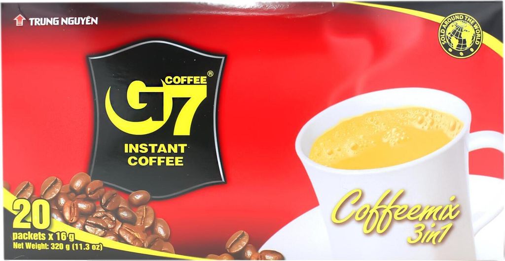 G7 Trung Nguyen 3in1 Vietnam Instant Kaffee mit Milchpulver und Zucker 320g