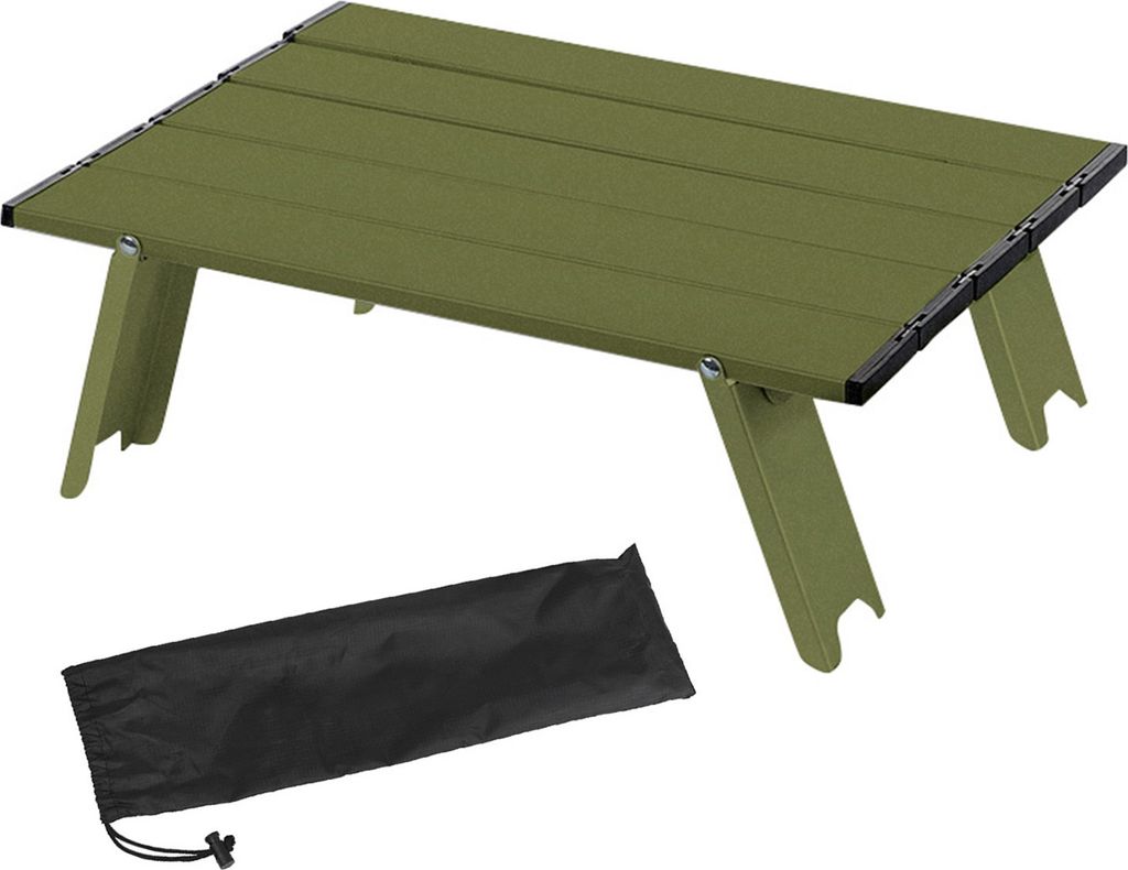 Ultraleichter Klapptisch aus Aluminium, solide Konstruktion, starke Tragfähigkeit, hohe Stabilität, zusammenklappbarer Strandtisch in Minigröße