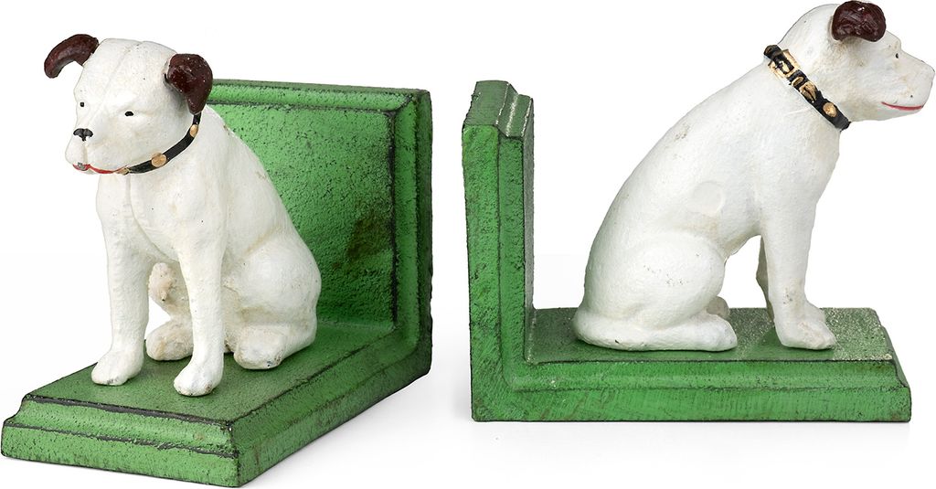 Moritz Lot de 2 serre-livres chien terrier blanc 7,5 x 14 x Image du produit 