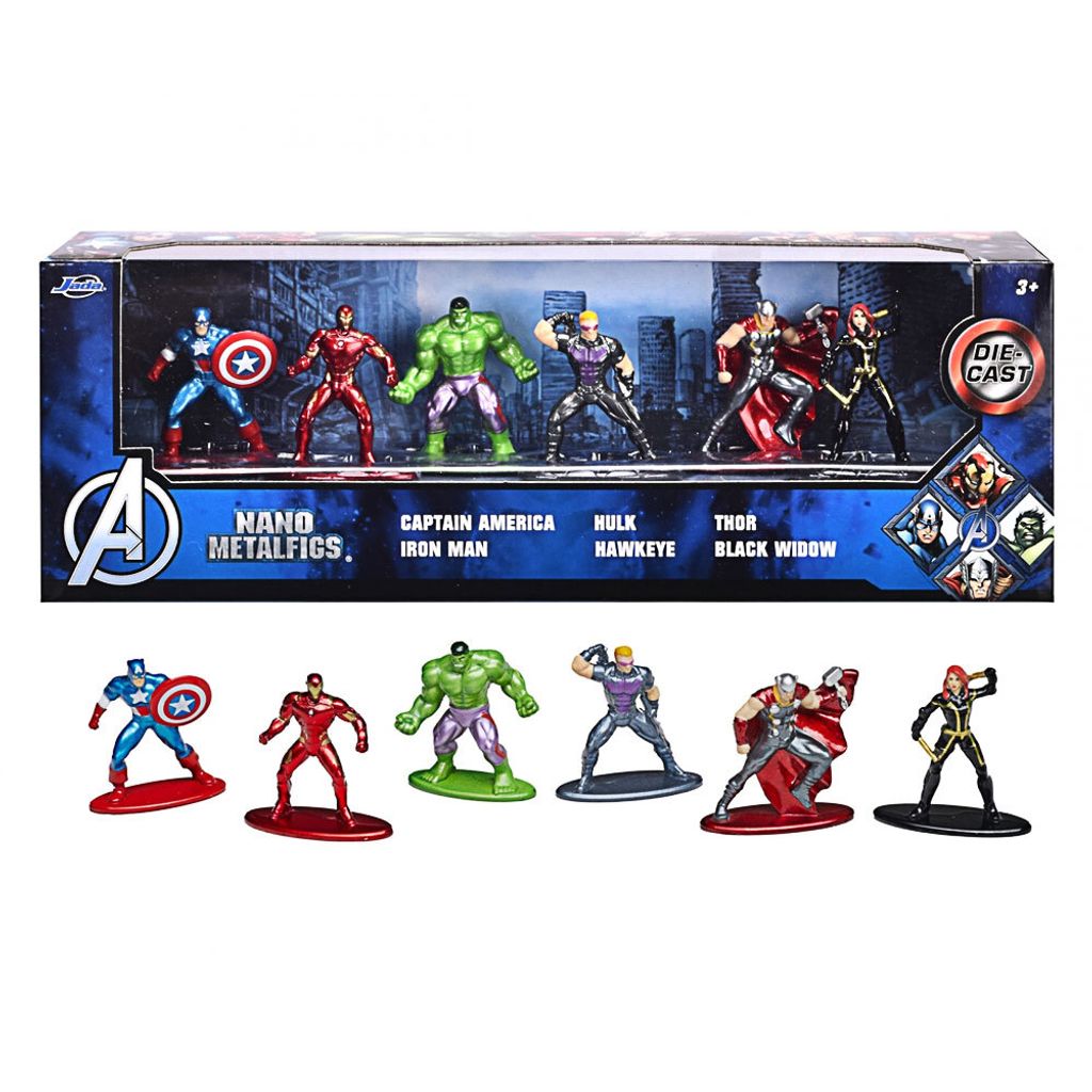 marvel DC ACT フィギュア8個セット Jada, zestaw dioram Marvel Avengers Figurki kolekcjonerskie