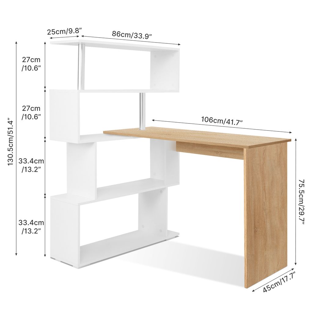 Mondeer Schreibtisch Eckschreibtisch Drehbarer Produktbild 7