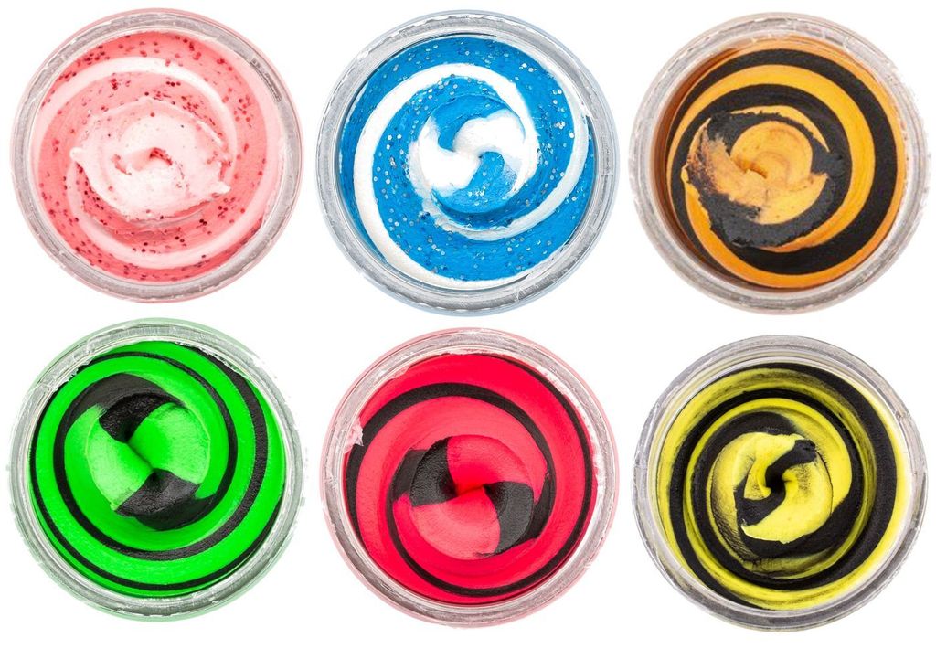 Berkley PowerBait Trout Bait Swirl Range - 50g Forellenteig, Farbe:Bumblebee