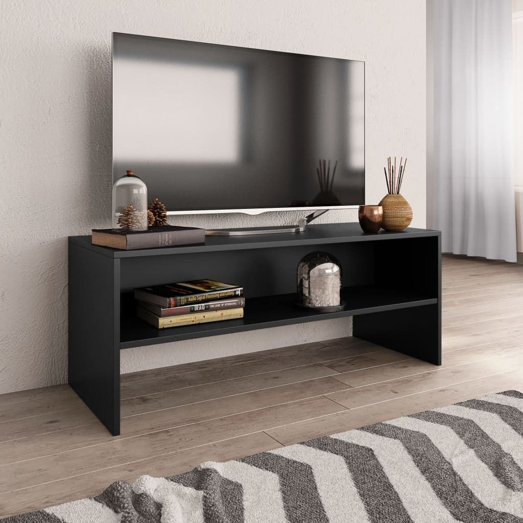 "2026 Promotion" TV-Schrank - TV-Lowboard - Schwarz 100x40x40 cm Holzwerkstoff - TV-Regal CC26867