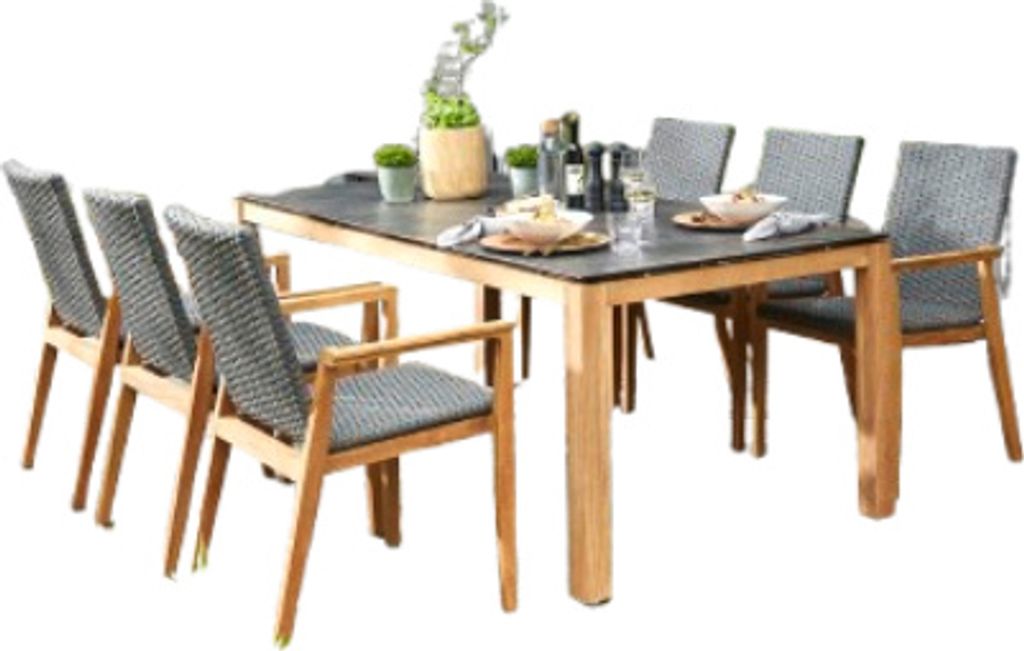 Diamond Garden Tischgestell SAN MARINO 198 x 98 cm, Teak