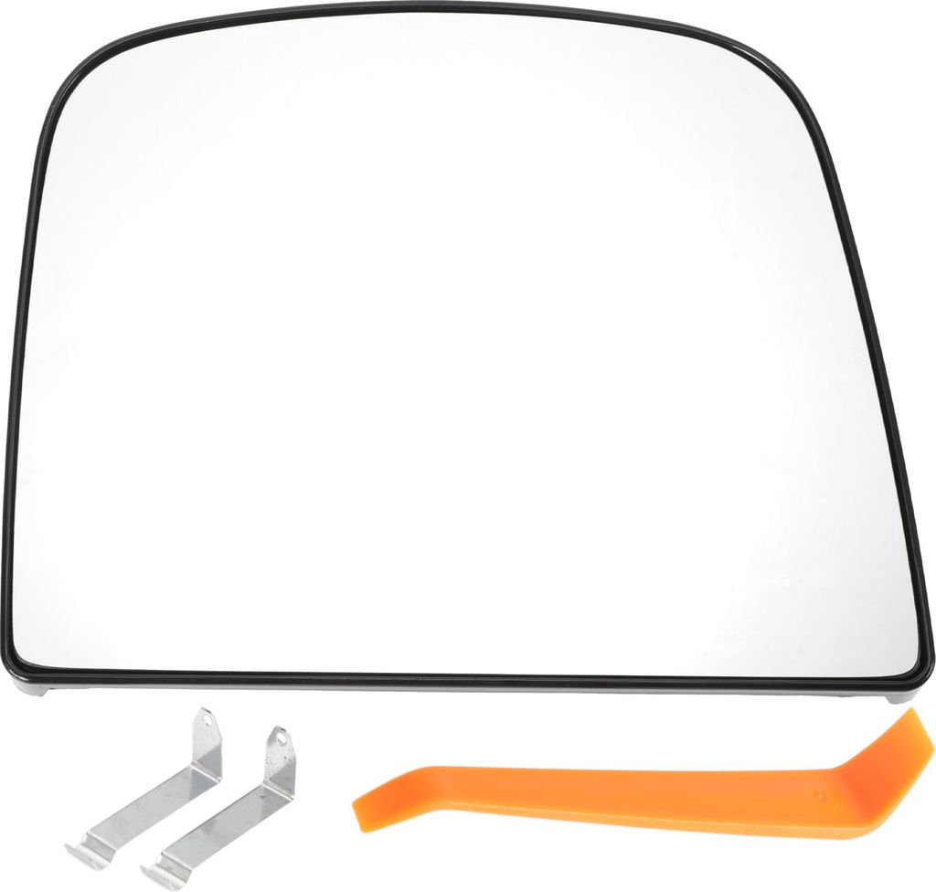 1 Satz Spiegelglas-Ersatz für Chevrolet Express 2008-2021 rechte Beifahrerseite obere Teil mit Trägerplatte Echtes Glas Kunststoff