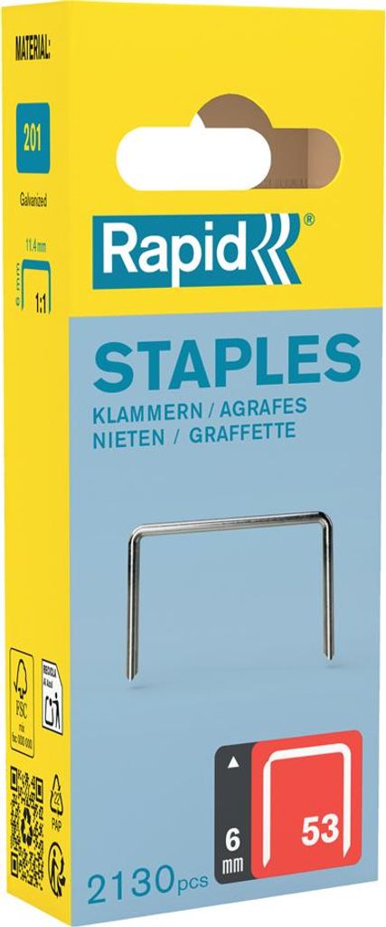 Rapid Feindrahtklammern Typ 53 6 mm 2.130 Stück