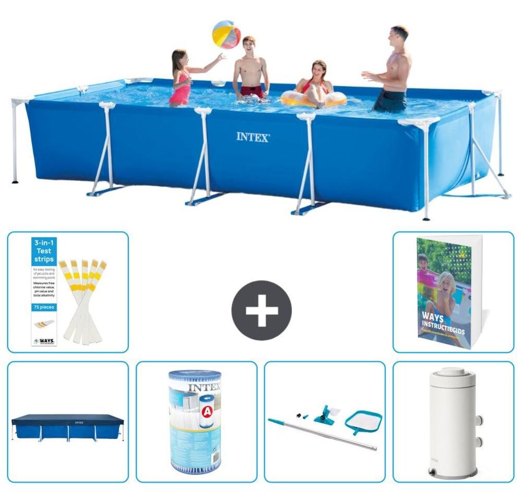 Rechteckiger Frame Pool - 450x220x84 cm - 7-teilig S130