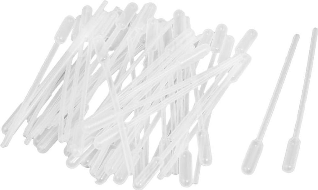 Plastik Einwegpipetten 0,5 ml - 50 Stück - 115 mm Länge - Flüssigkeitstropfer für ätherische Öle, Alkohol, Laboranwendungen