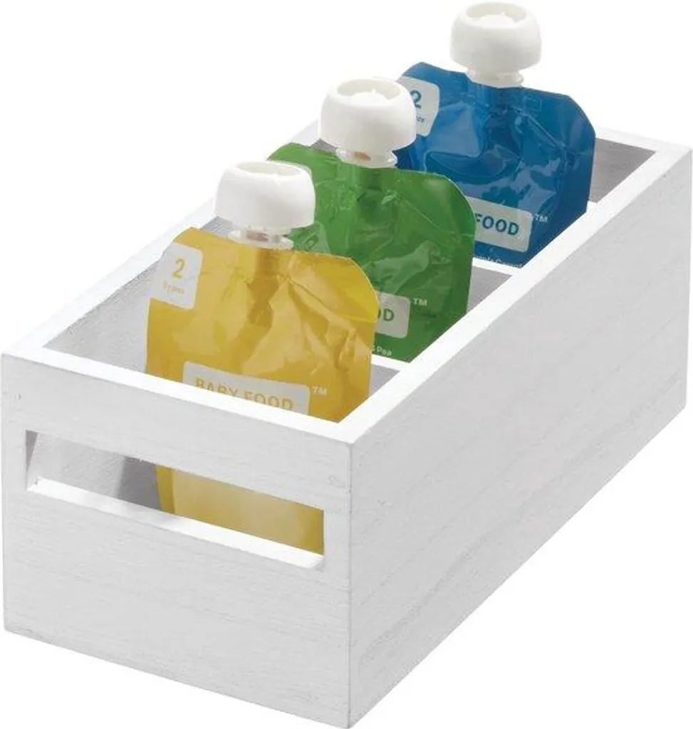 Petite poubelle bois blanc pour cacher les déchets sans gâcher la déco