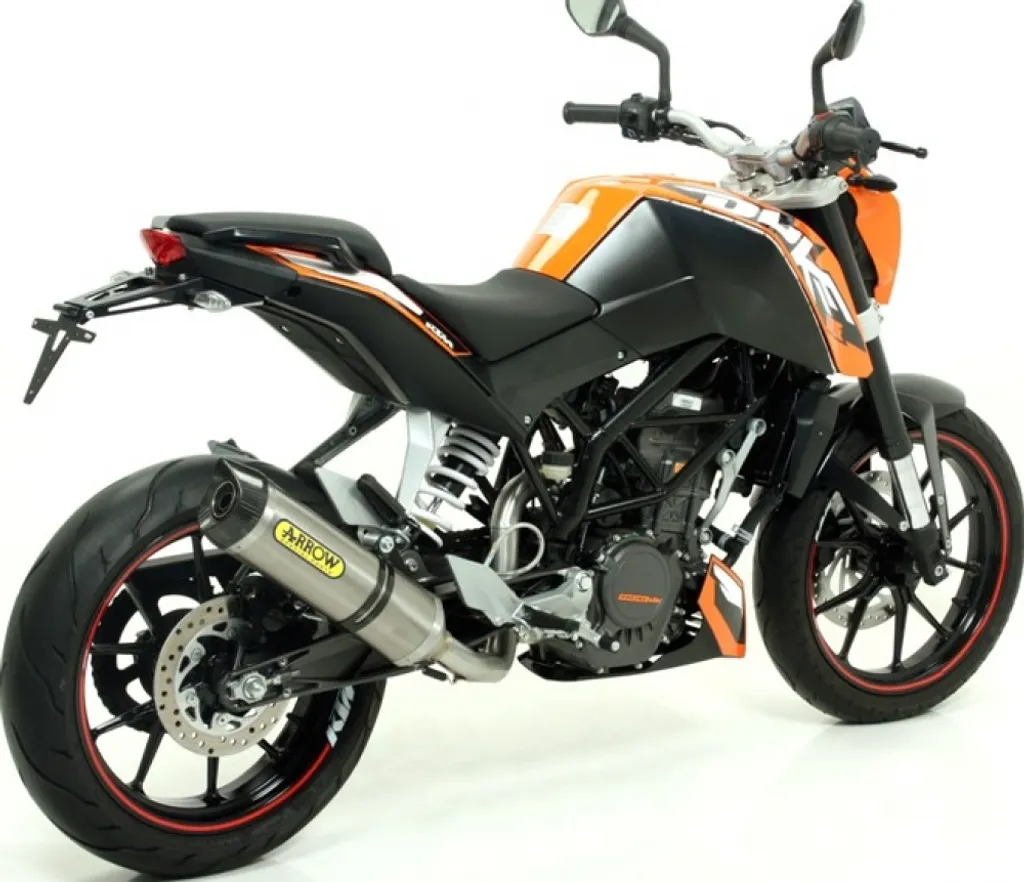 Silencieux Arrow Street Thunder Aluminium Noir et Embout KTM Duke