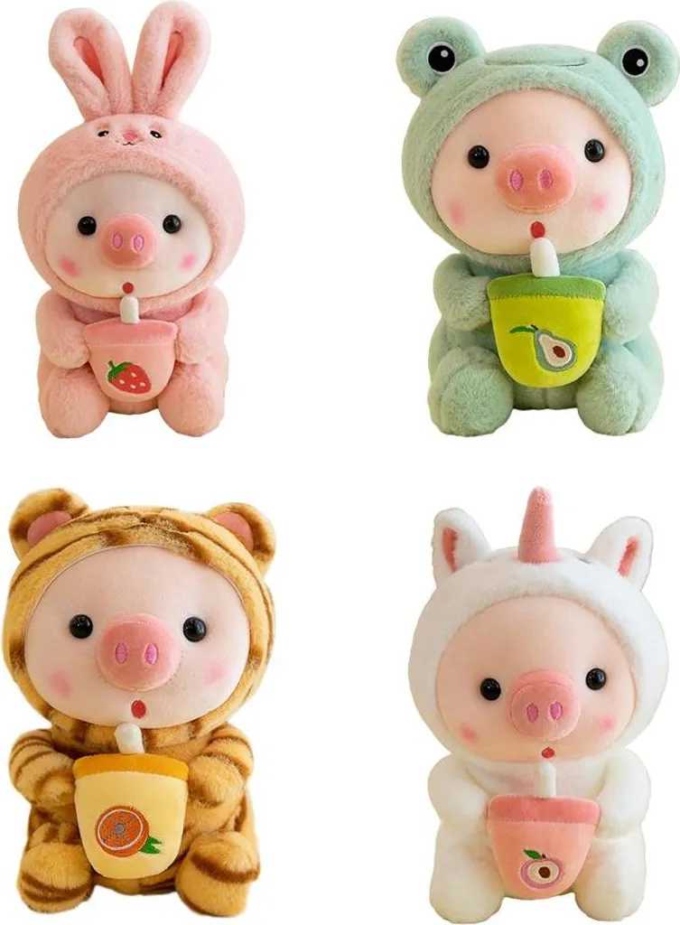 Peluche Maialino 9.8 Pollici - Bambola Morbida Sicura per Bambini e Neonati