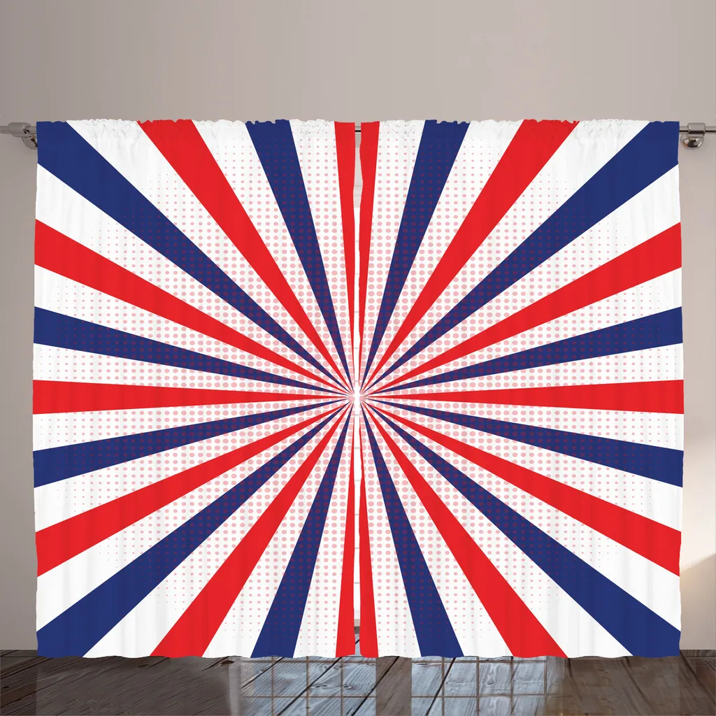 Rideau 280 x 225 cm Patriotique US pour habiller vos grandes fenêtres