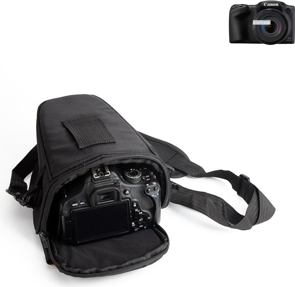 K-S-Trade Kameratasche Fototasche Schultertasche Umhängetasche kompatibel mit Canon PowerShot SX430 IS Colt für Systemkameras Schutzhülle bag