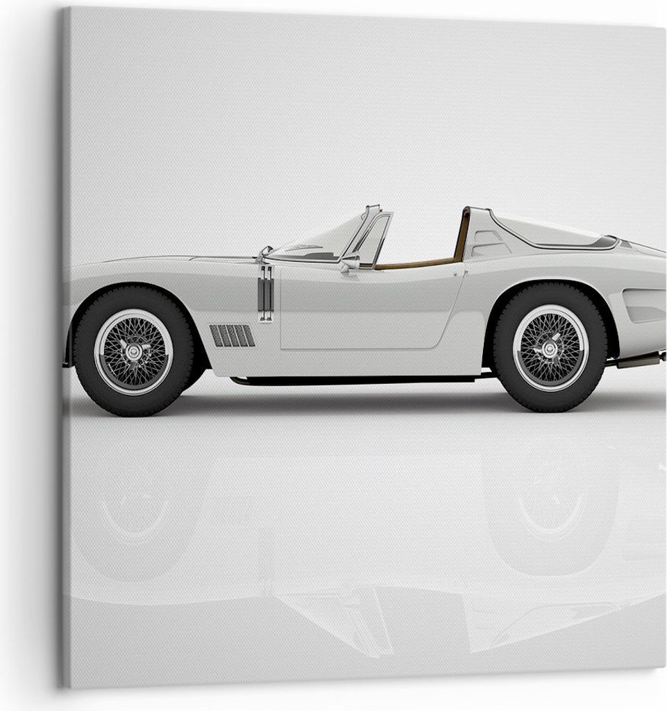 Bild auf Leinwand - Leinwandbild - Einteilig - Sportlich Auto Vintage - 50x50cm - Wand Bild - Wanddeko - Wandbilder - Leinwanddruck - Bilder - Wand...