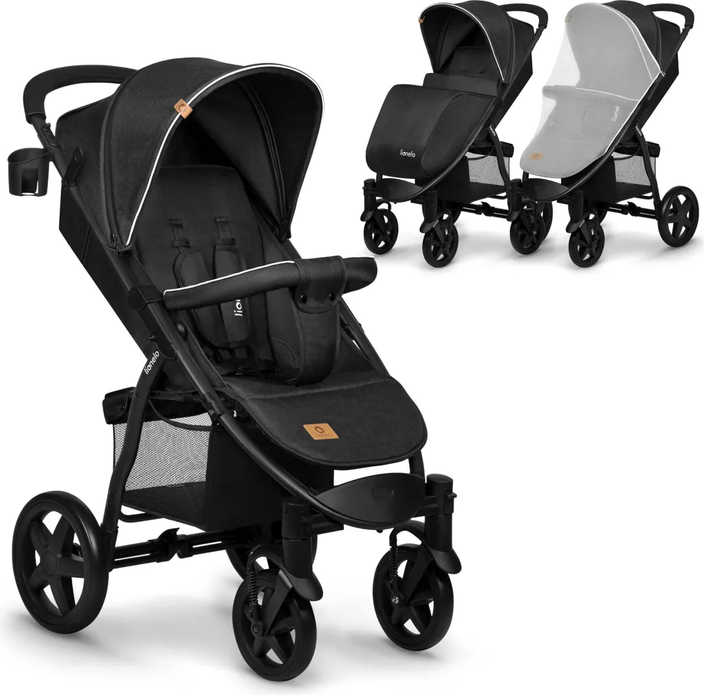 Lionelo Annet Plus Poussette pliable avec position allongée - Noir