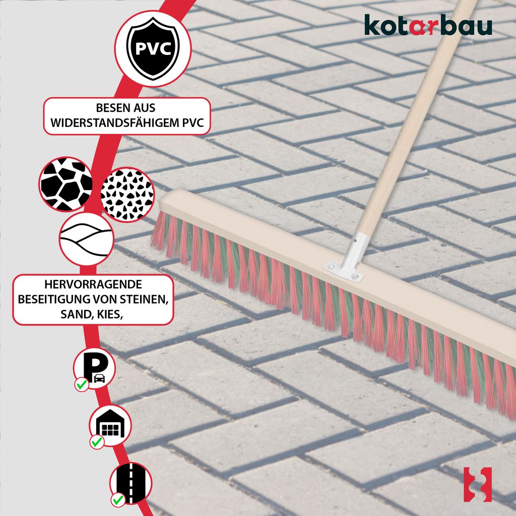 KOTARBAU® Pouliční koště 800 mm s násadou Průmyslové koště Obrázek produktu 6