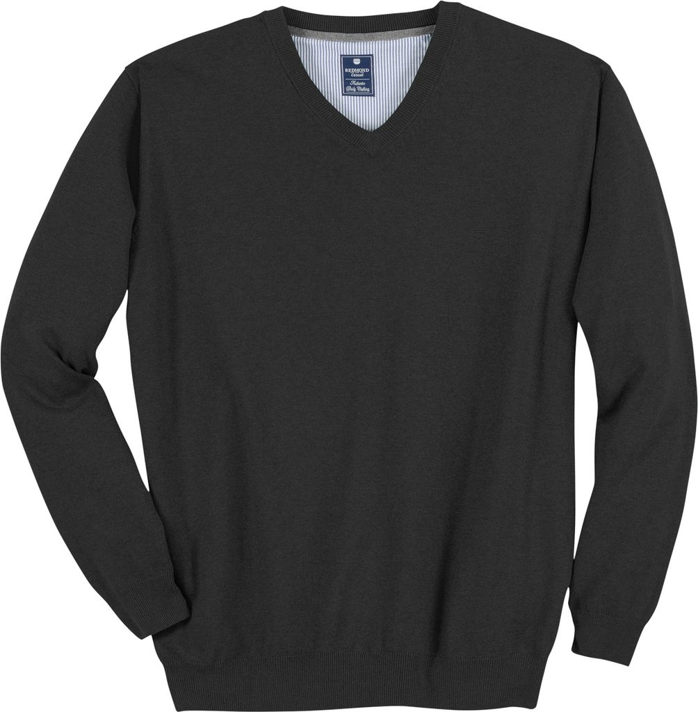 XXL Redmond V-Neck Pullover schwarz