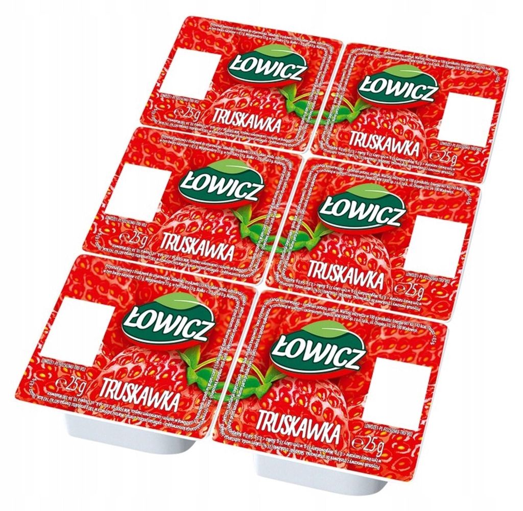 Confiture de fraises en portions individuelles, 6 x 25 g - Image du produit 