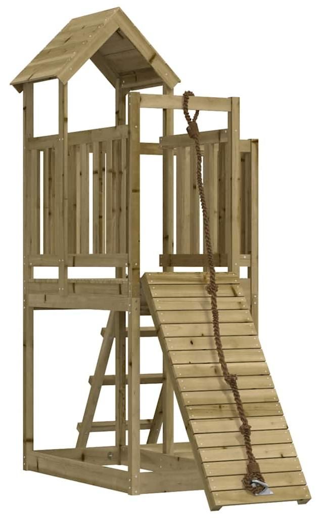 vidaXL Spielturm mit Kletterwand Imprägniertes Kiefernholz