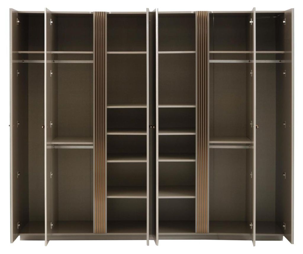 Design Kleiderschrank Beige Holz Schrank Kinderzimmer 6-tür Neuheit