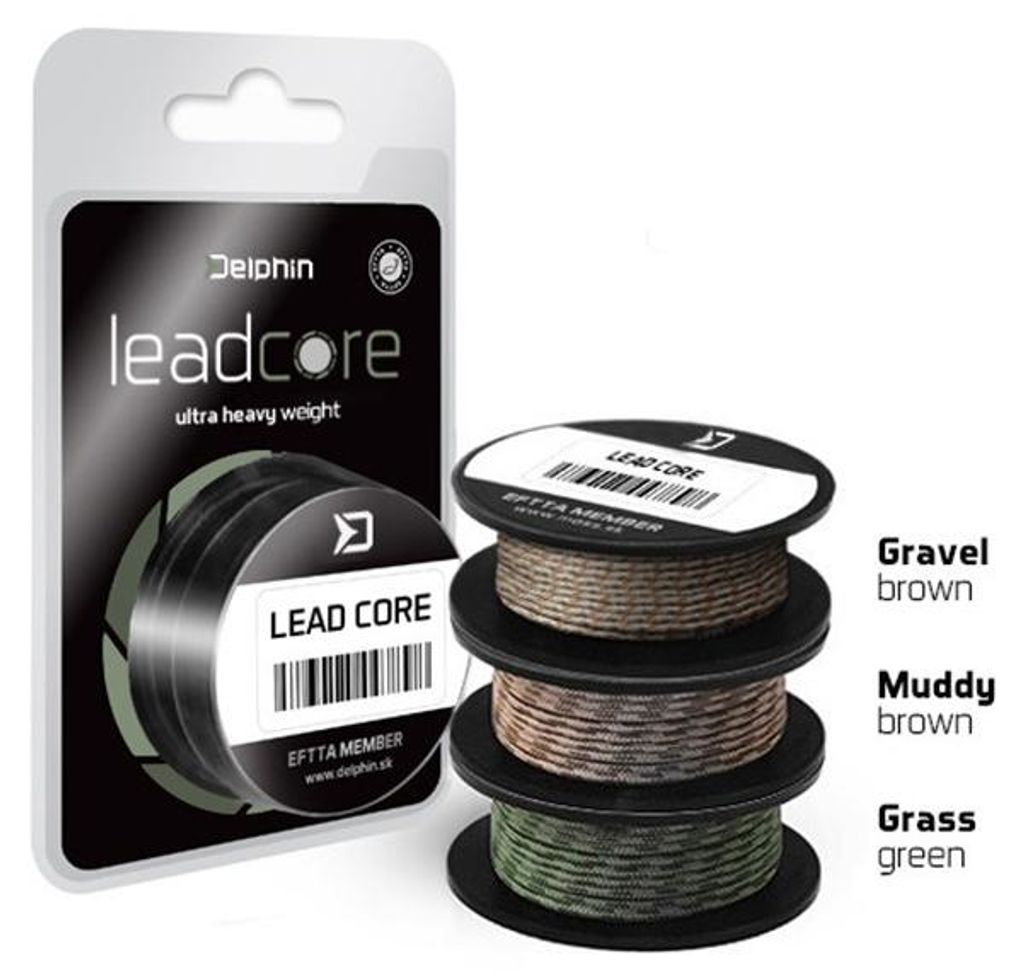 DELPHIN LEADCORE, 8m, braun, Karpfen Vorfachschnur, 101003742