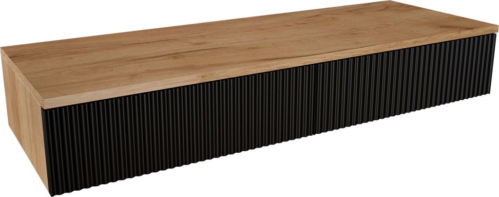 Planetmöbel Amyra Konsolentisch schmal 100 cm für Garderobe, Flur und Schminktisch, schwarz