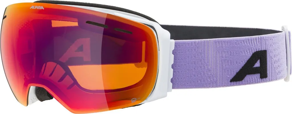 Masque Ski Alpina Granby HM Anti-Buée et Haute Définition Blanc Lilas