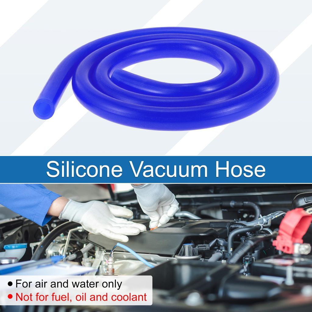 Silikon-Vakuumschlauch Hochtemperatur 3,3 Ft 9/16" 14mm ID 3,5mm Dicke Automobil-Vakuumschlauch Blau 1 Stk 130PSI Max Druck