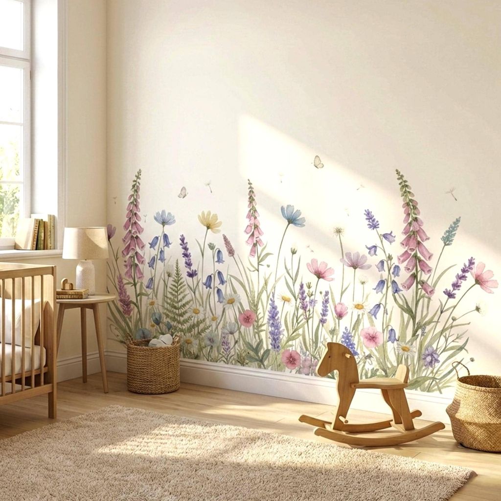 Autocollant mural Decords – Prairie de fleurs sauvages, Image du produit 