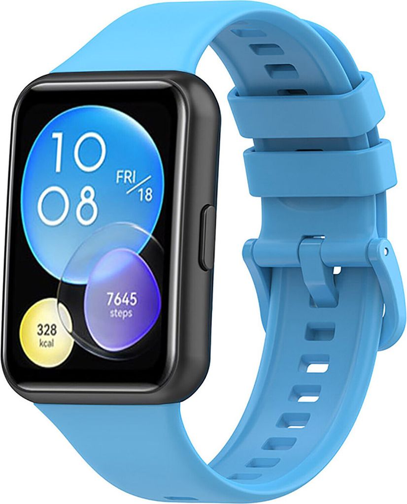 Strap-it Huawei Watch Fit 2 Silikonarmband (Hellblau) Produktbild 