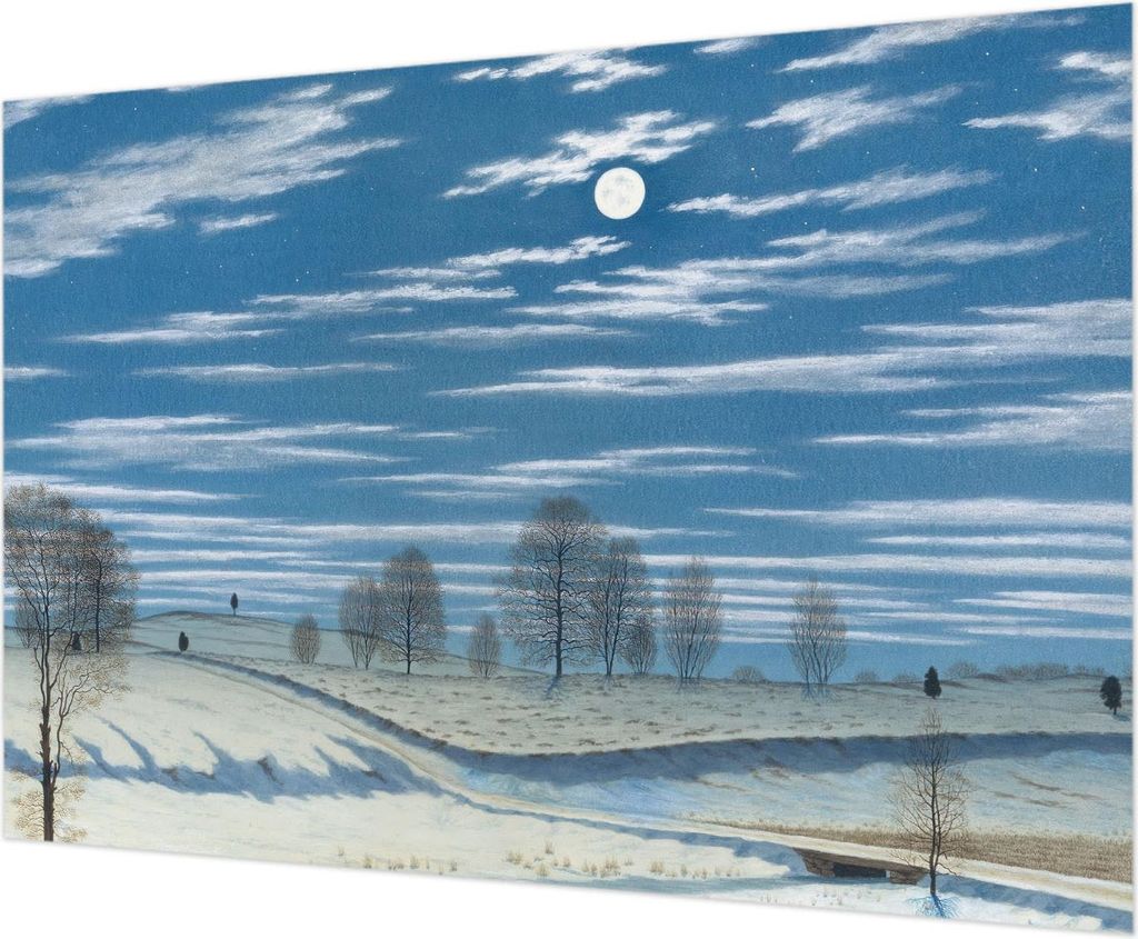 Wandtapete - Dekorative Tapete für Wohnzimmer - Tapetenfolie für Wanddekoration - 208x146 cm - Winterlandschaft