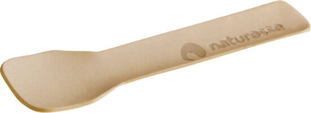 750x Eislöffel Eisspatel Papier Karton 'naturesse' 9,5 cm braun