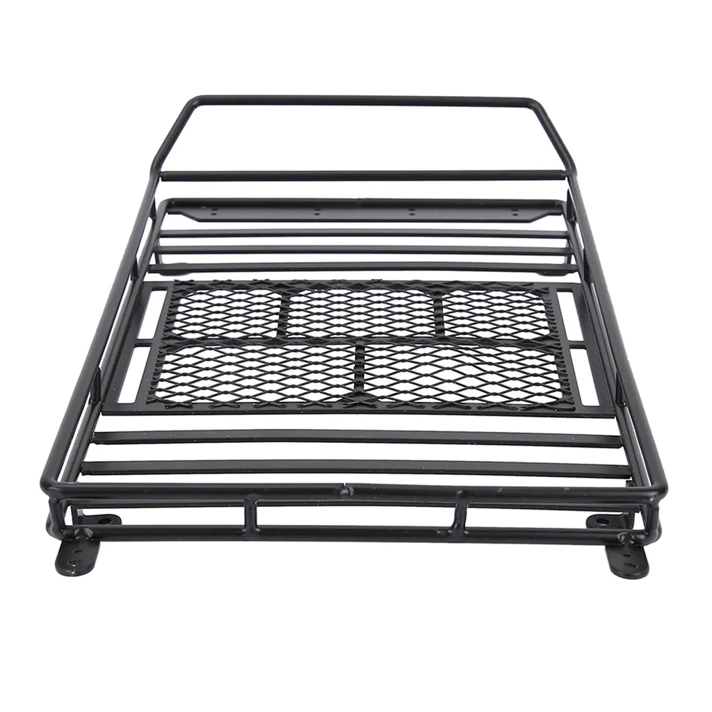 Porte-bagages RC en métal noir pour voitures télécommandées 1/10