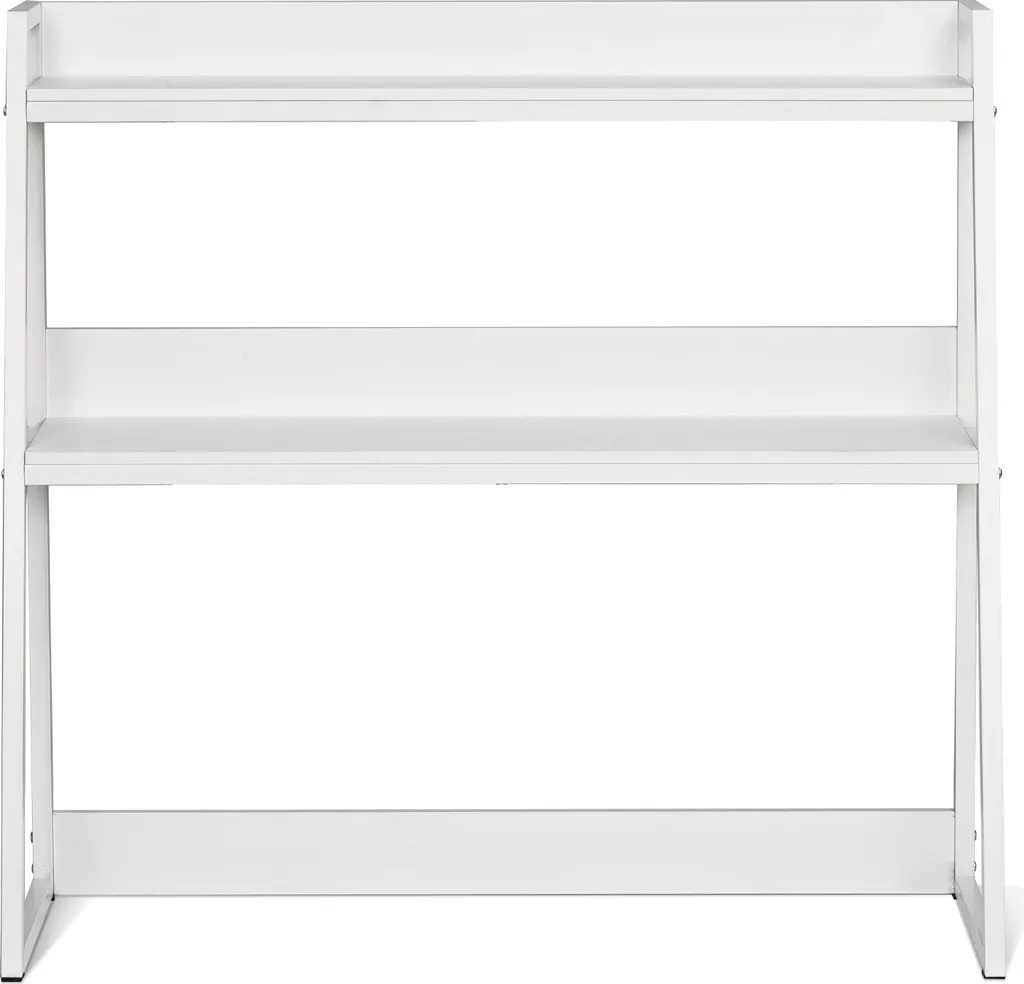 Petit Organisateur de Bureau Blanc à 2 Étages pour Livres et Dossiers