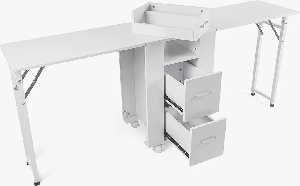 Table manucure pour petits salons double poste mobile modèle compact - 3