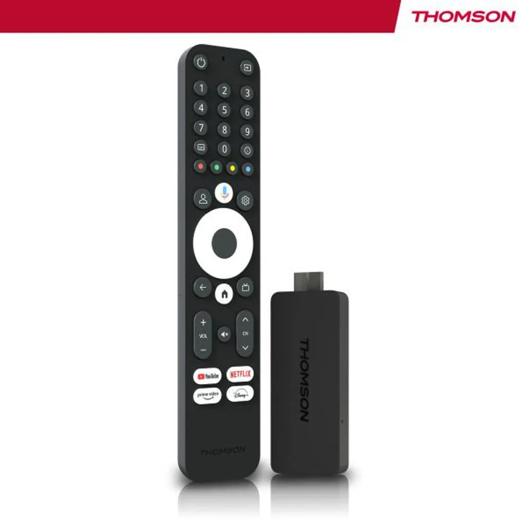 Thomson Stick Google TV Noir avec Chromecast et Bluetooth pour Smart TV