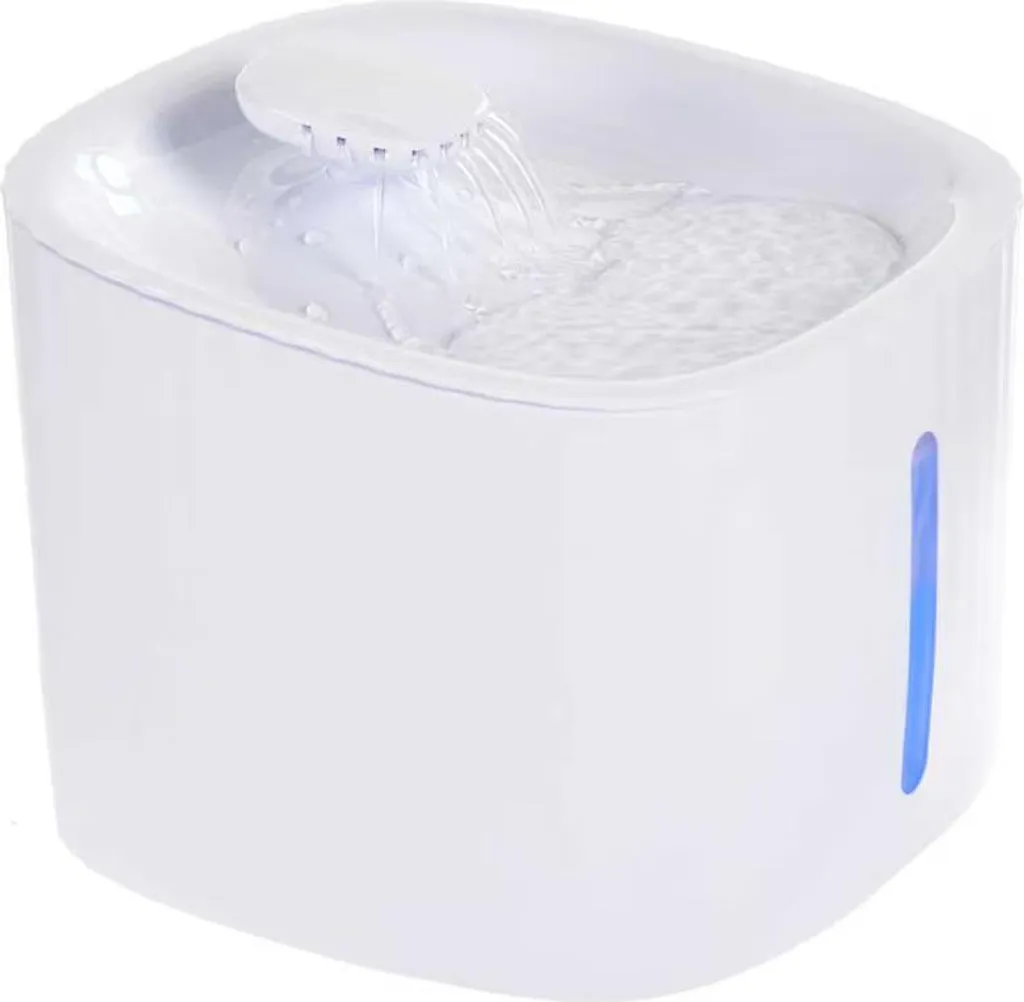 Fontaine eau chat silencieuse contre eau stagnante 19,5 cm Blanc Pur