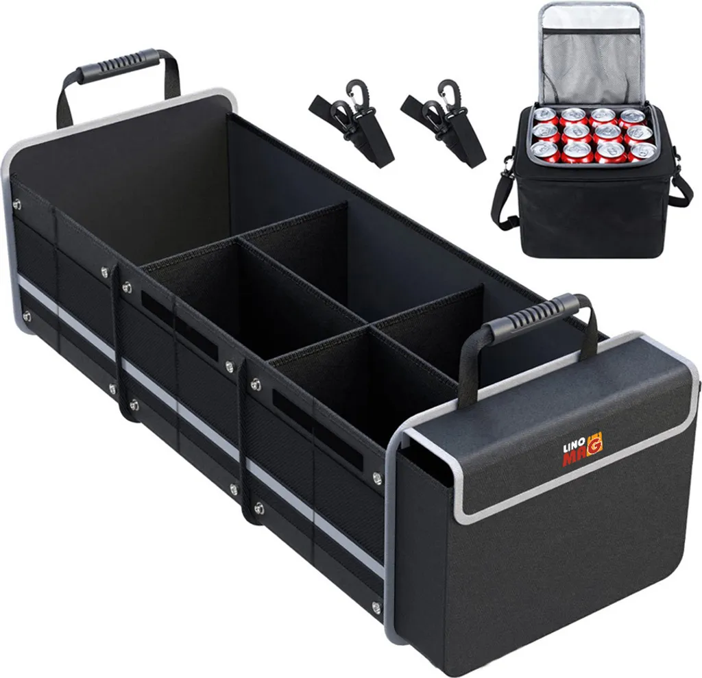 Rangement de coffre idéal pour courses et camping avec glacière 90 cm - 7