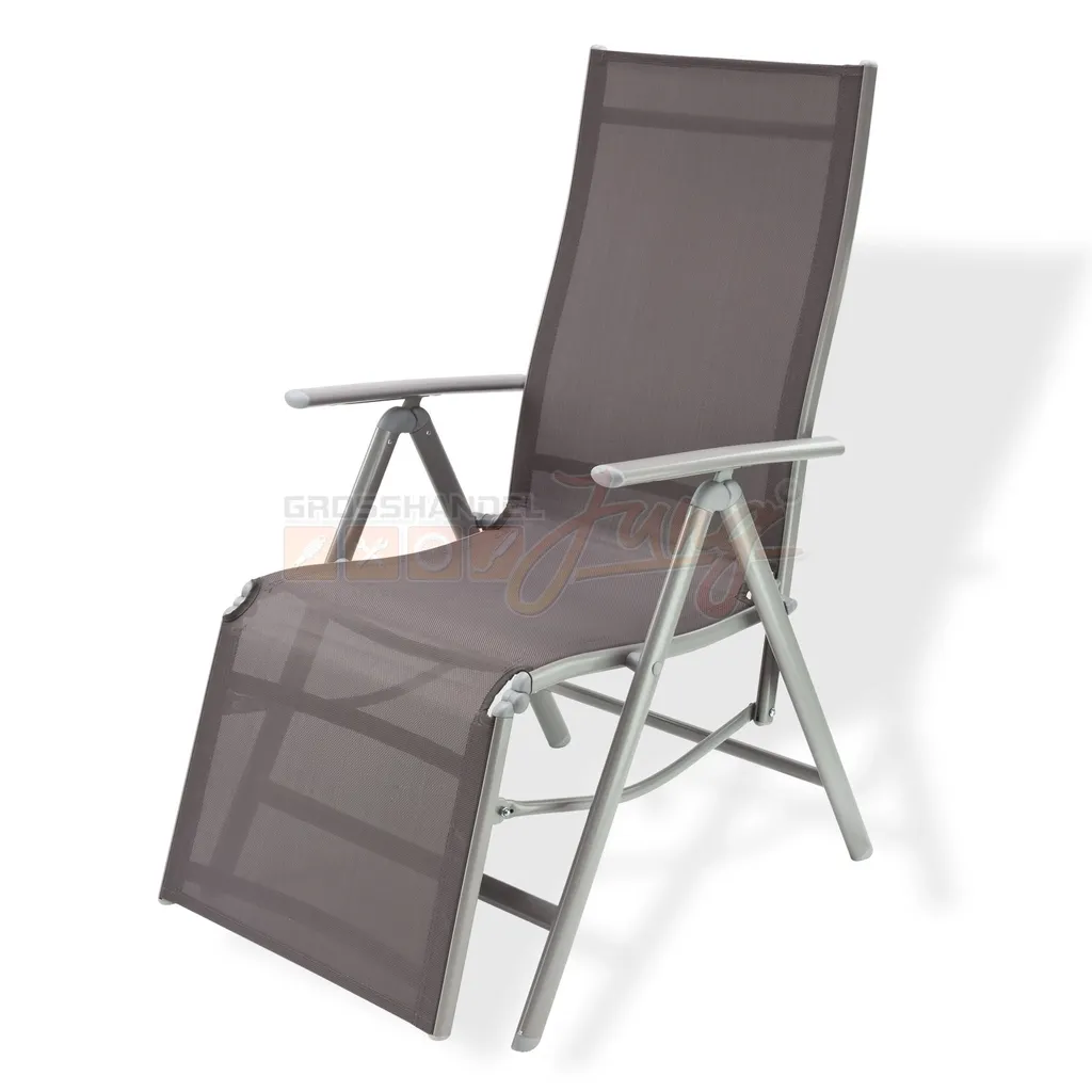Poltrona reclinabile da giardino , beige-grigio