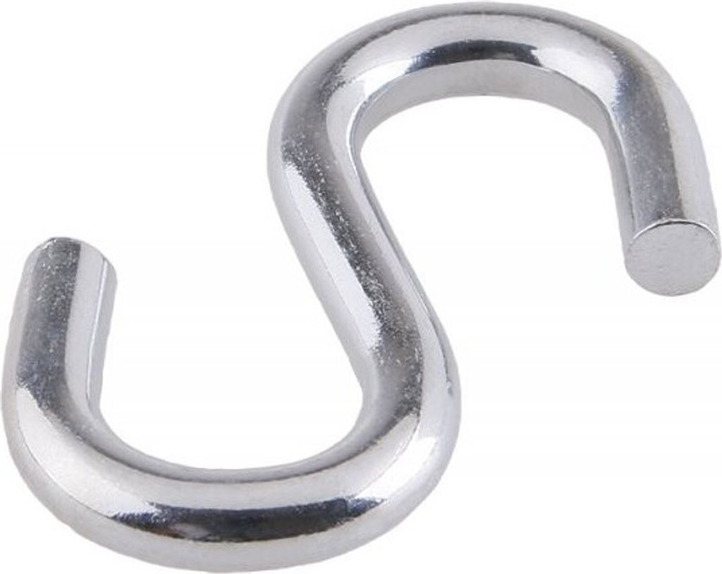 S-Haken aus Baustahl, 8x80 mm, feuerverzinkt, für Seil- und Produktbild 
