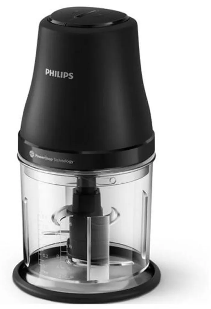 Philips Série 3000 HR1501/00 Mini Hachoir Noir 450W Bol de 0,7L Compact