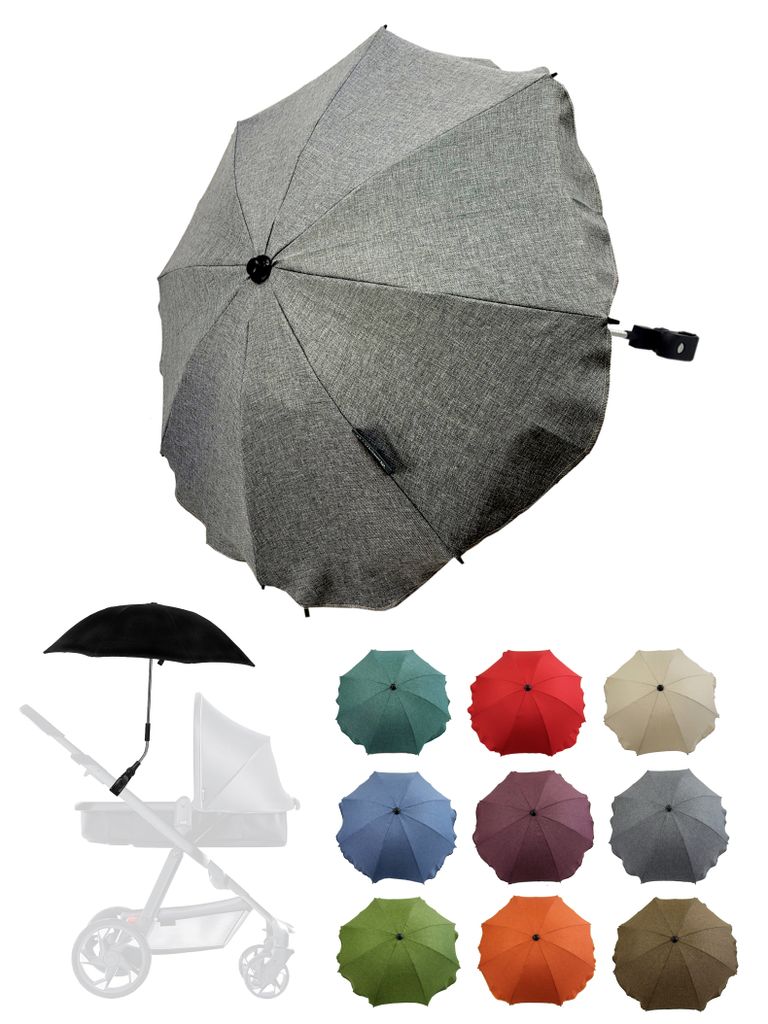 BAMBINIWELT Sonnenschirm für Kinderwagen Ø68cm UV-Schutz50+ Produktbild 